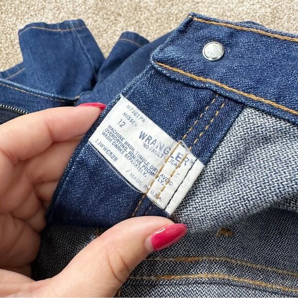 Wrangler Vintage 80s No Fault Blue Jean Shorts Size 4/27 - Picture 5 of 5